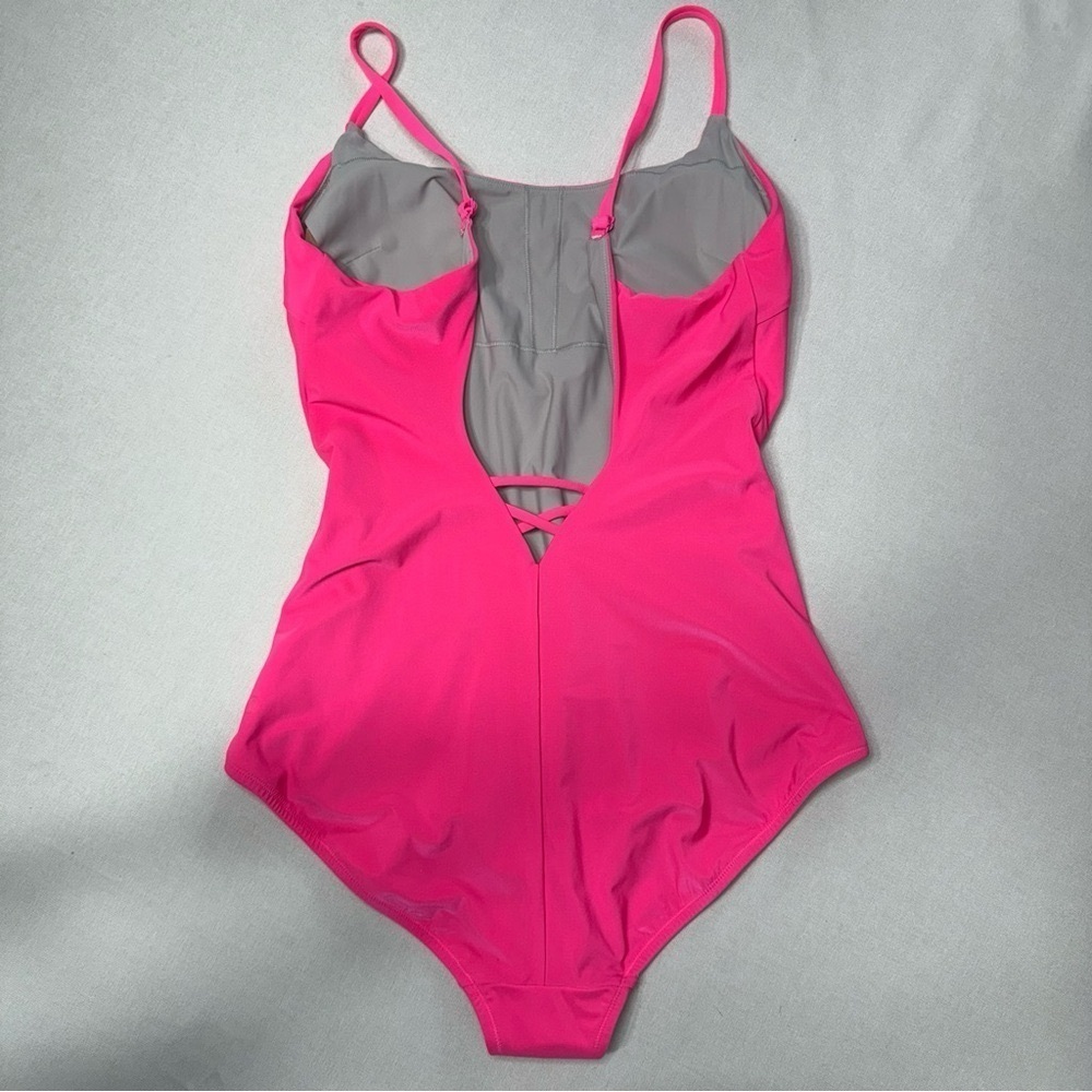Lululemon Salt Laced One Piece Swimsuit Pink Highlight Size 12 Nwt - Picture 6 of 11